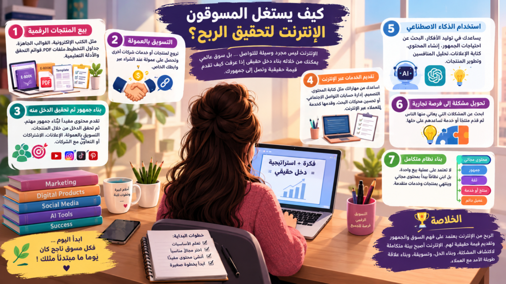 كيف يستغل المسوقون الإنترنت لتحقيق الربح؟